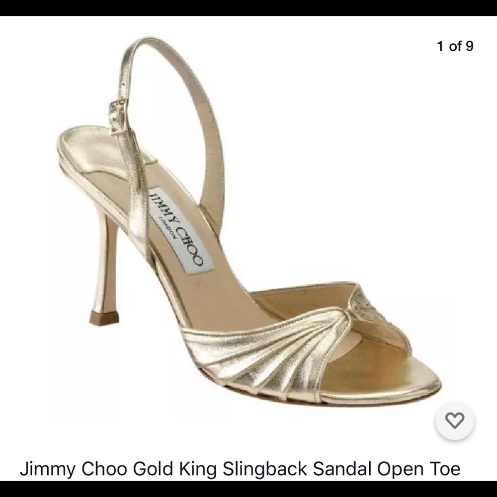 Jimmy Choo Gold King Slingback Sandal